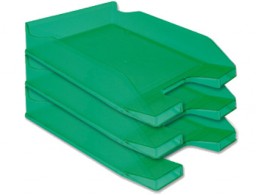 Bandeja sobremesa Q-Connect plástico verde transparente